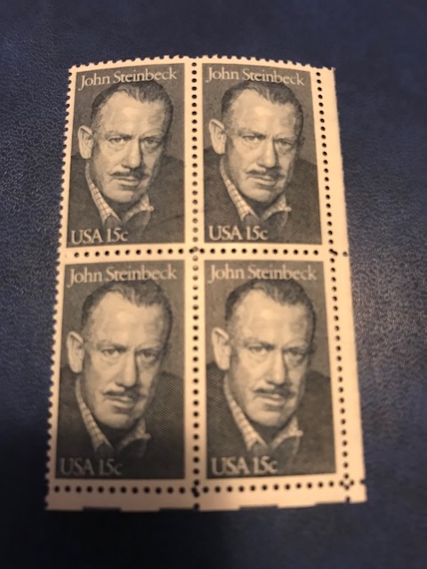 Nobel Prize Wining Author John Steinbeck - Mint Set of 4 Stamps