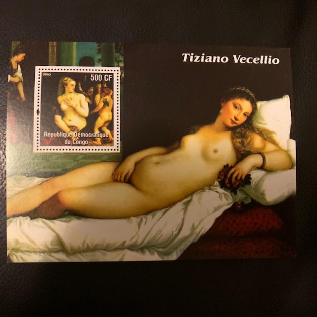 Tiziano Vecellio stamp sheet - naked painting - $19